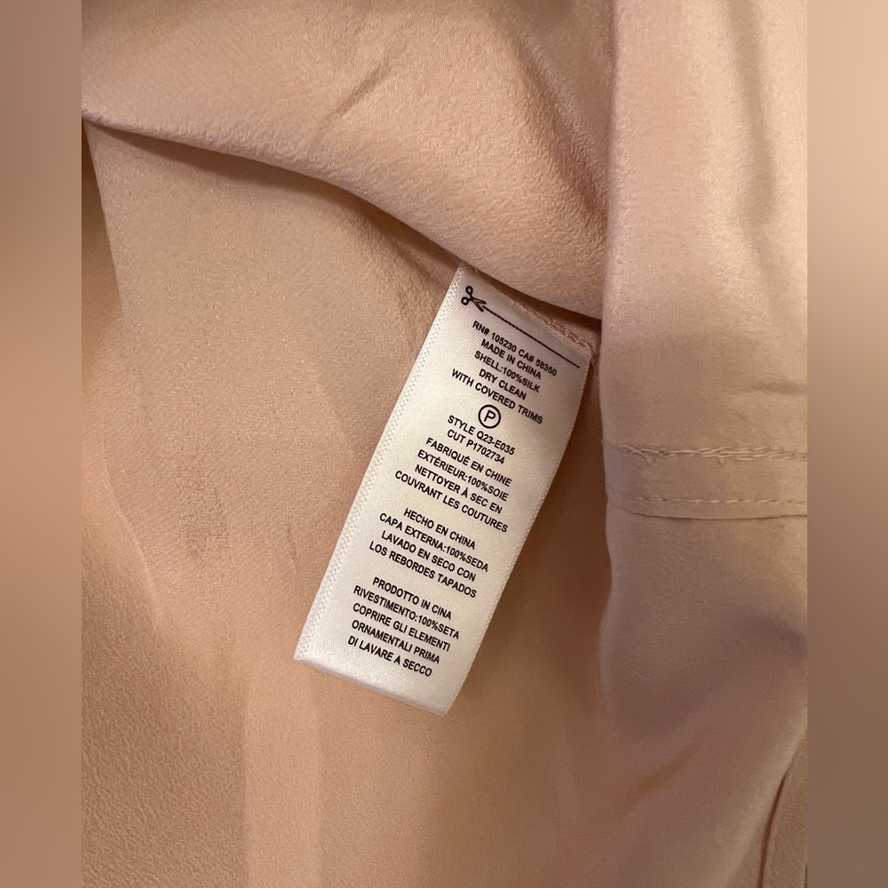 Equipment- silk blouse,beige pink (xs) - Picture 5 of 8
